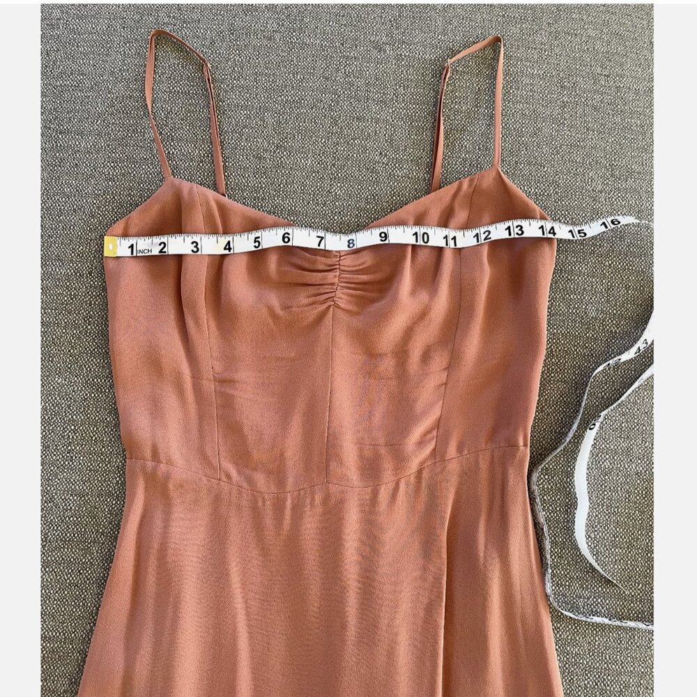 Reformation Emersyn Midi Dress in Praline Size 2 - Picture 15 of 16